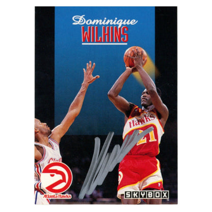 Dominique Wilkins Autographed Atlanta Hawks 1992 SkyBox #8 Trading Card BAS