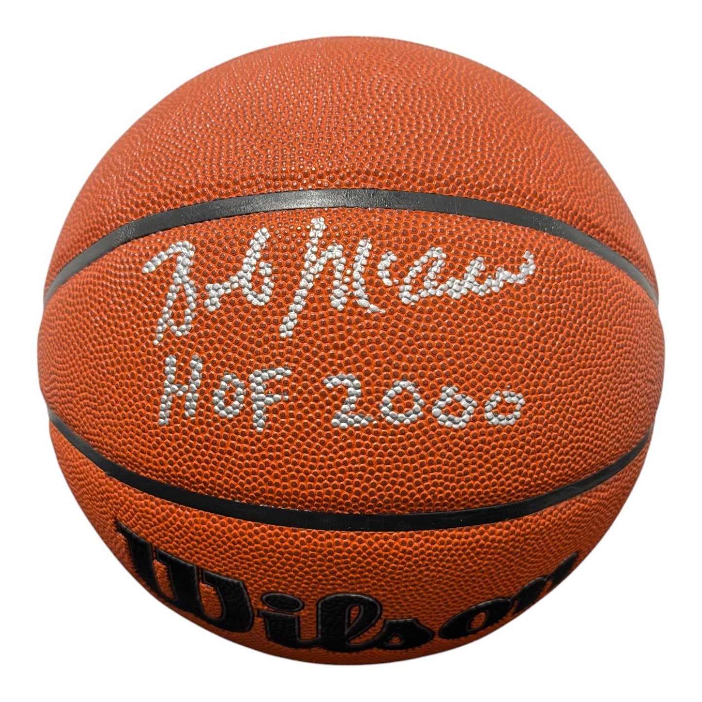 Bob McAdoo Signed Wilson NBA Basketball - HOF 2000 JSA Witness