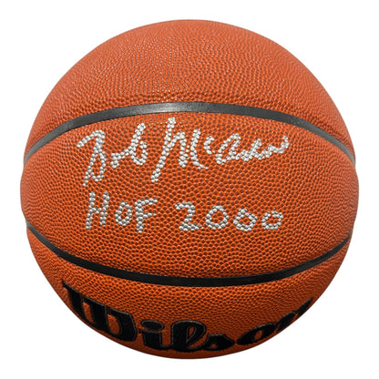 Bob McAdoo Signed Wilson NBA Basketball - HOF 2000 JSA Witness
