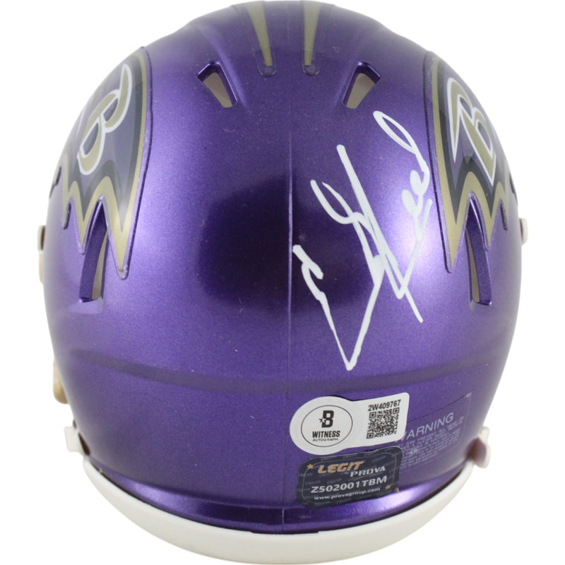 Ed Reed Baltimore Ravens Autographed Flash Mini Helmet