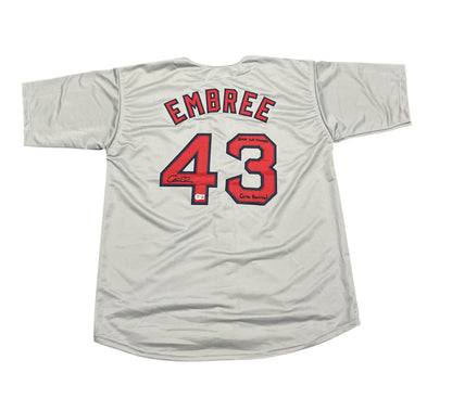 Alan Embree Signed Boston Red Sox Custom Jersey (Inscribed)