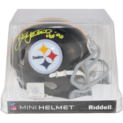 Jack Lambert Autographed Pittsburgh Steelers Throwback Mini Helmet HOF
