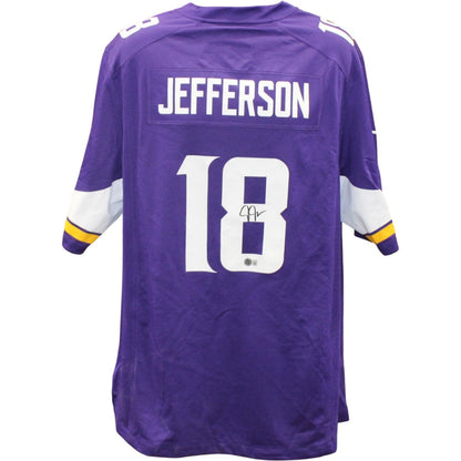 Justin Jefferson Minnesota Vikings Signed Nike Purple Jersey