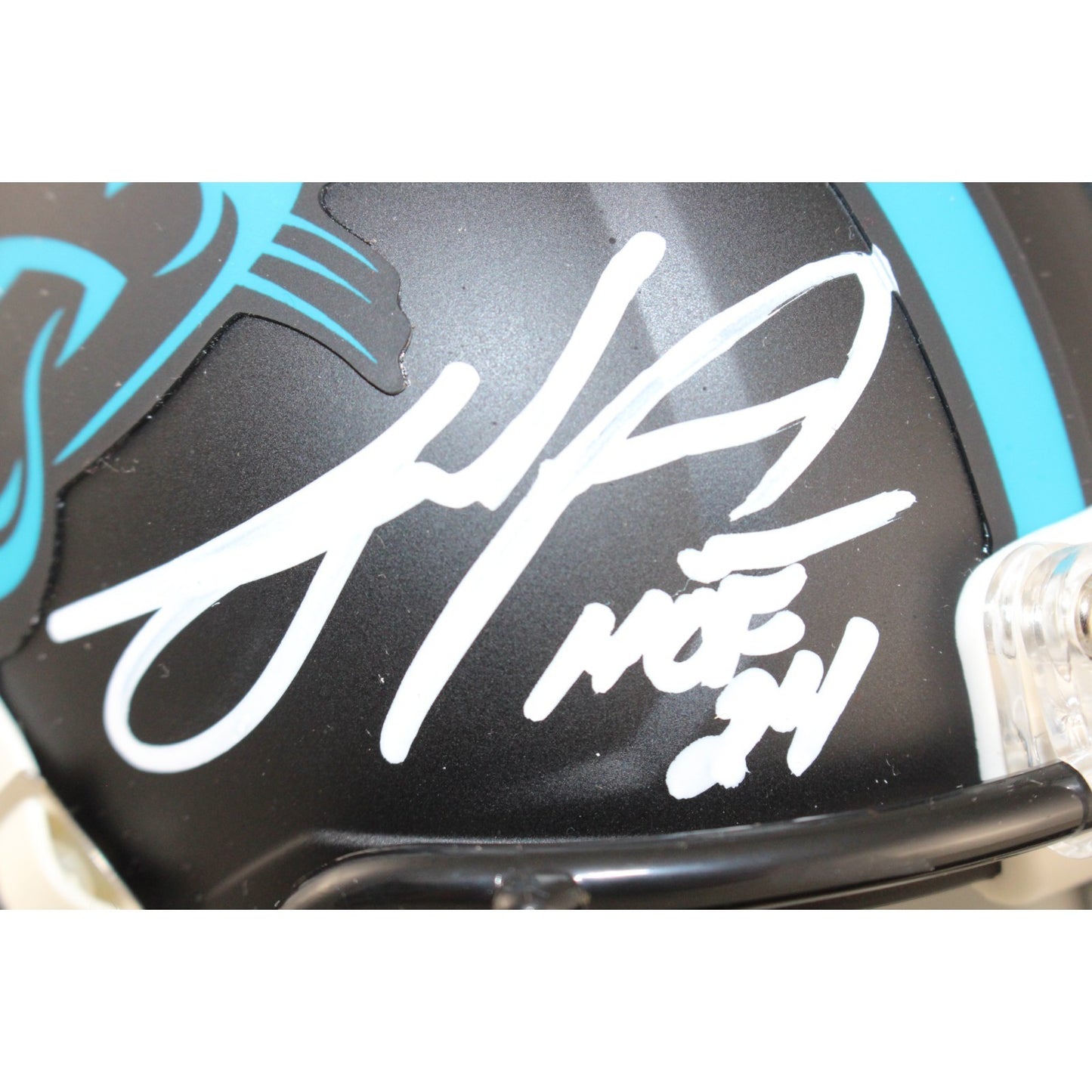 Julius Peppers Signed Carolina Panthers Eclipse Mini Helmet (HOF)