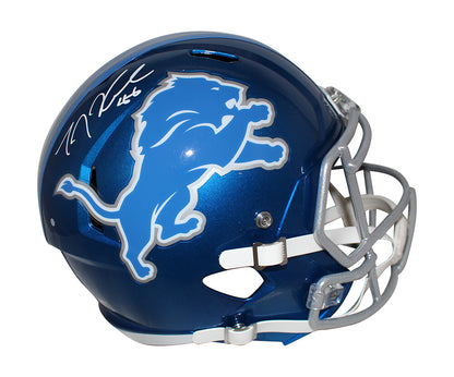 TJ Hockenson Autographed Detroit Lions Flash Speed Full Size Replica Helmet