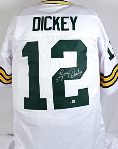Lynn Dickey Autographed White Custom Football Jersey
