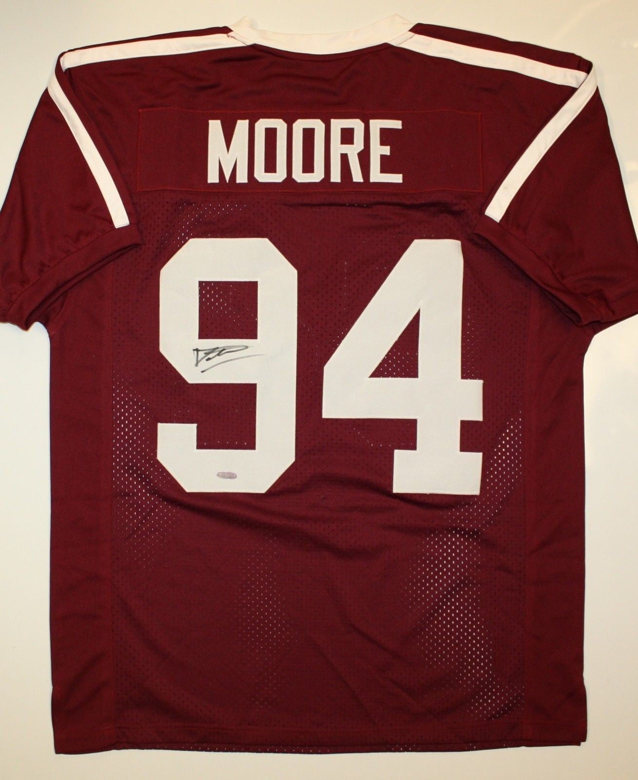 Damontre Moore Signed Maroon Custom Jersey