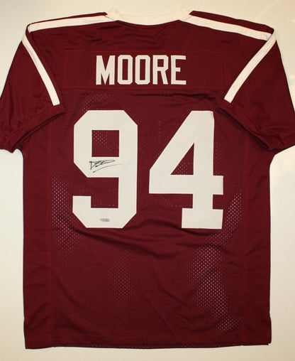 Damontre Moore Signed Maroon Custom Jersey