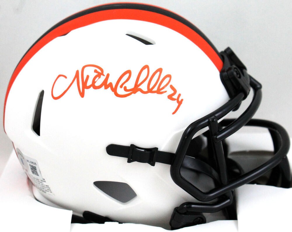 Nick Chubb Autographed Cleveland Browns Lunar Speed Mini Helmet