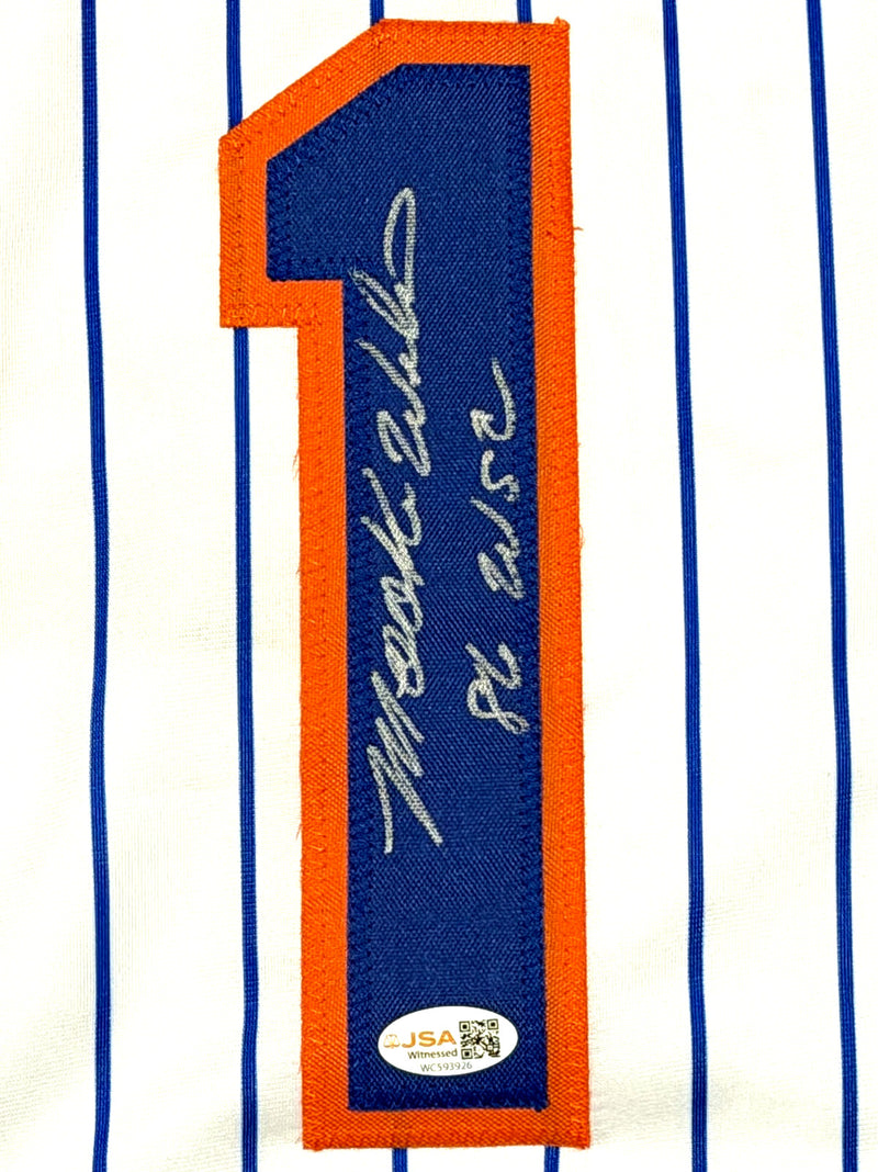 Mookie Wilson Signed New York Mets Custom Jersey "86 WSC"
