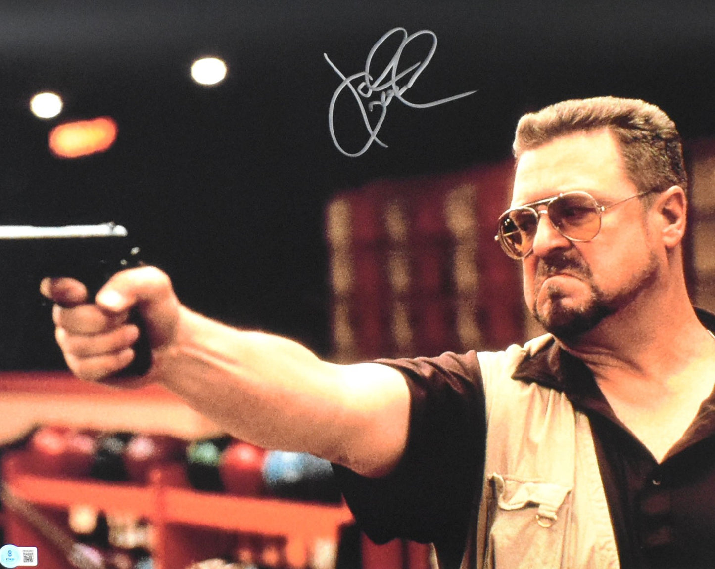 John Goodman Signed The Big Lebowski 16x20 Photo - Walter Sobchak