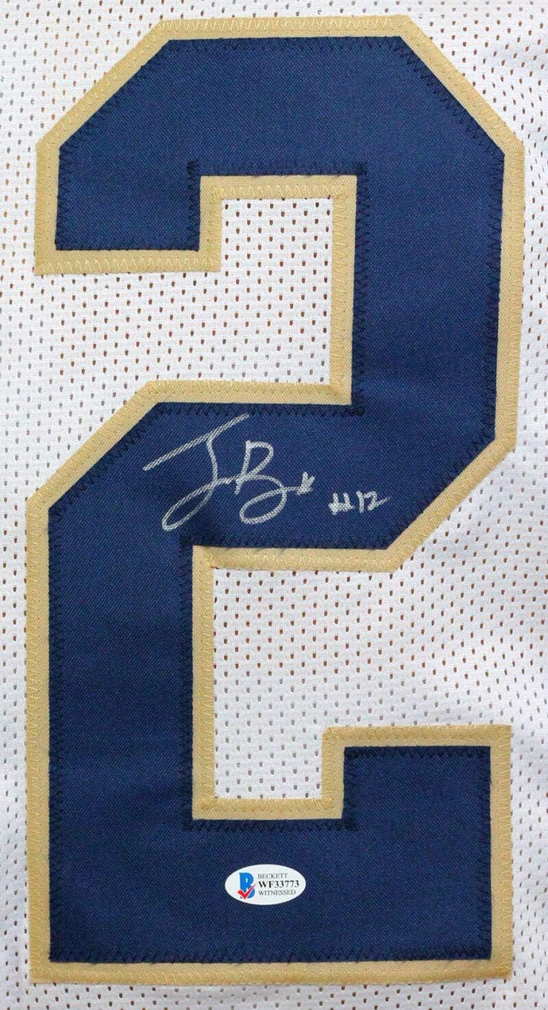 Ian Book Autographed Notre Dame Style Custom White Jersey