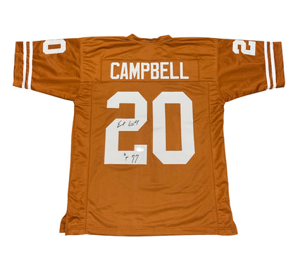 Earl Campbell Signed Texas Longhorns Custom Jersey (HT 77) Beckett BAS