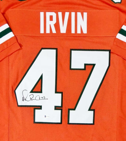 Michael Irvin Signed Orange College Style Jersey