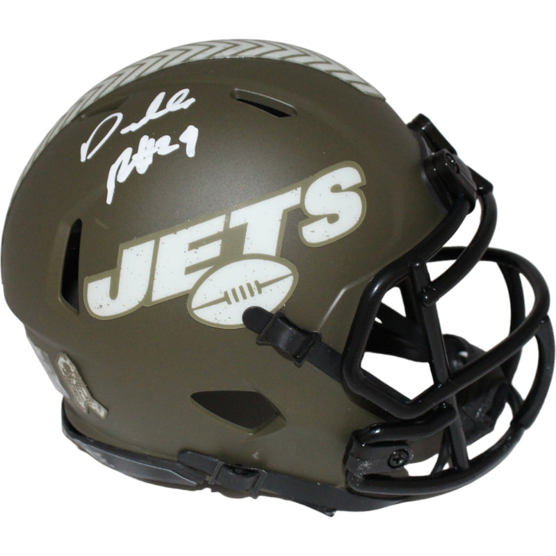 Darrelle Revis Autographed New York Jets 2022 Salute to Service Mini Helmet