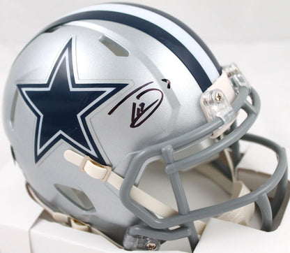 Trevon Diggs Autographed Dallas Cowboys Speed Mini Helmet - Black