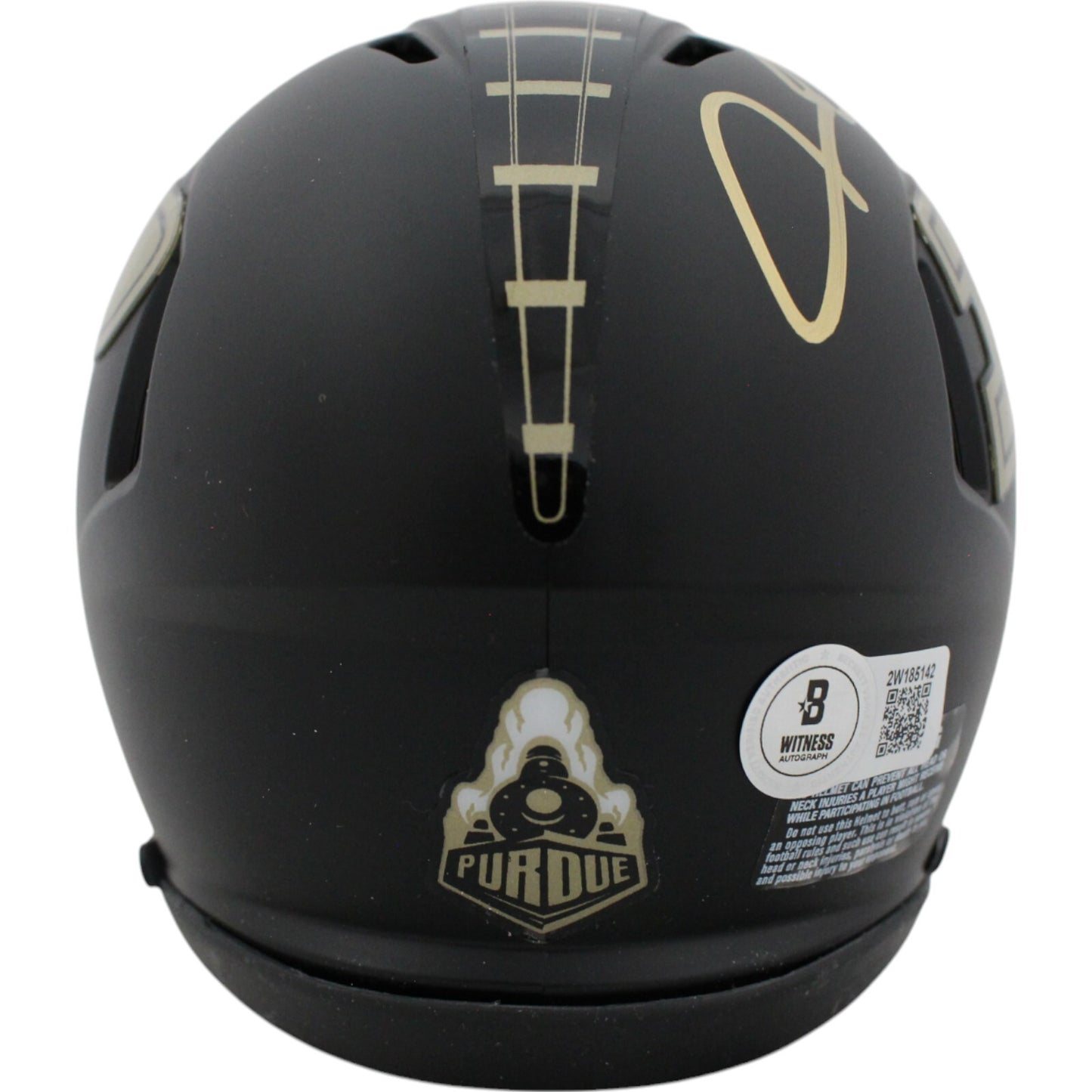 Aidan O'Connell Autographed Purdue Boilermakers Black Mini Helmet