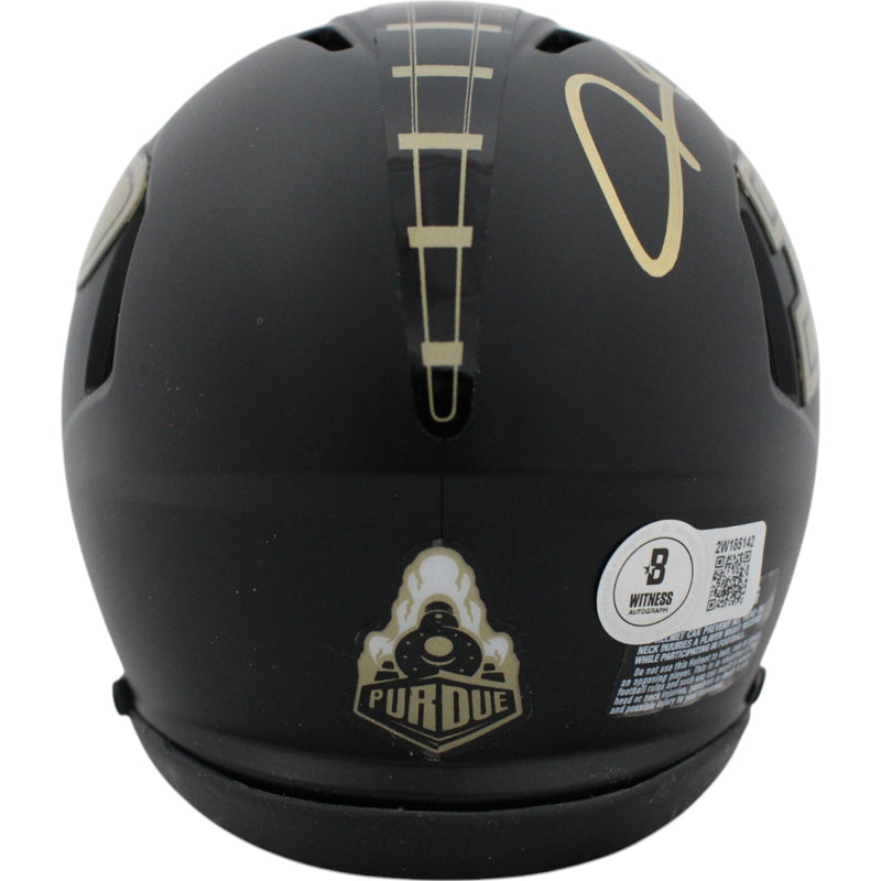 Aidan O'Connell Autographed Purdue Boilermakers Black Mini Helmet