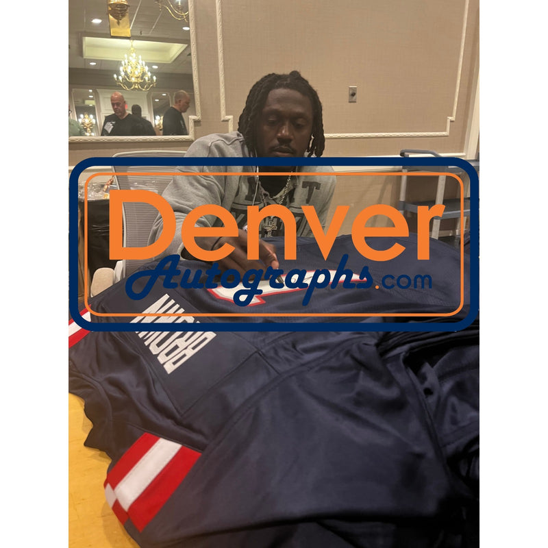 AJ Brown Autographed Blue Pro Style Jersey