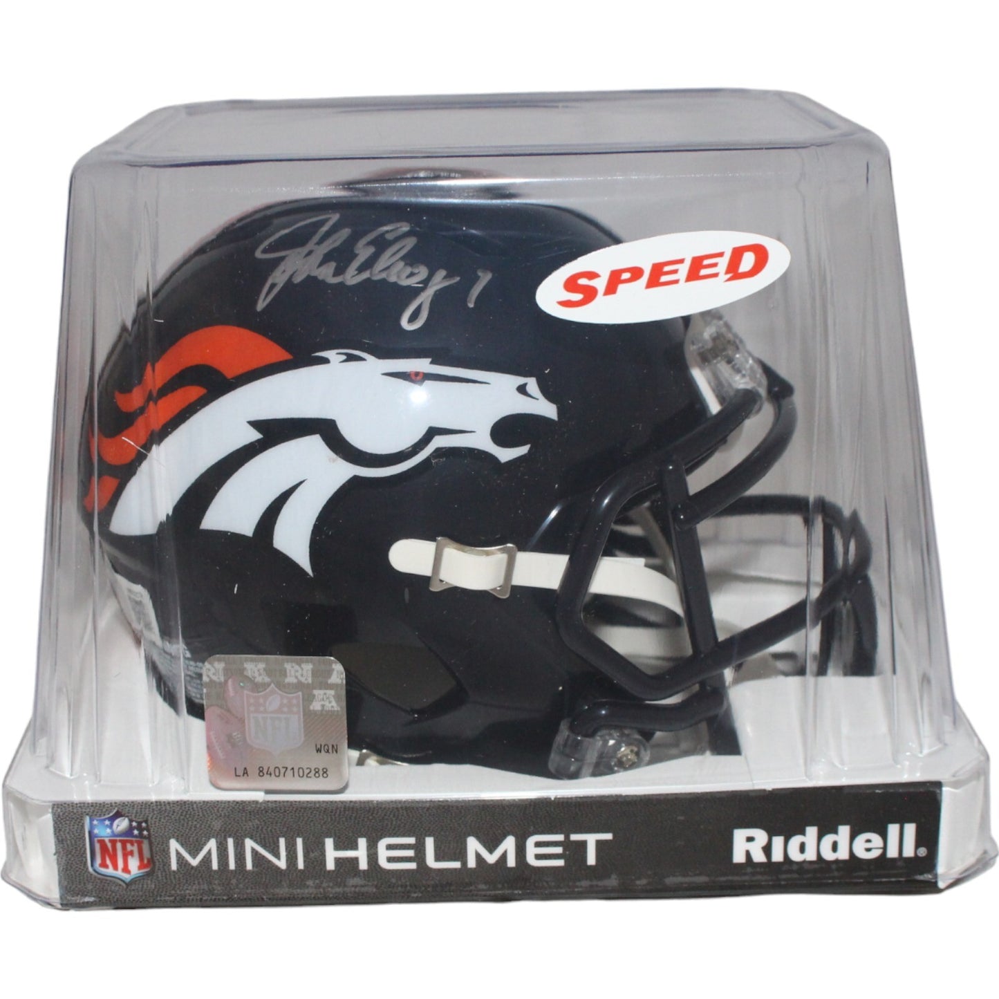 John Elway Denver Broncos Autographed Mini Helmet (Beckett BAS)