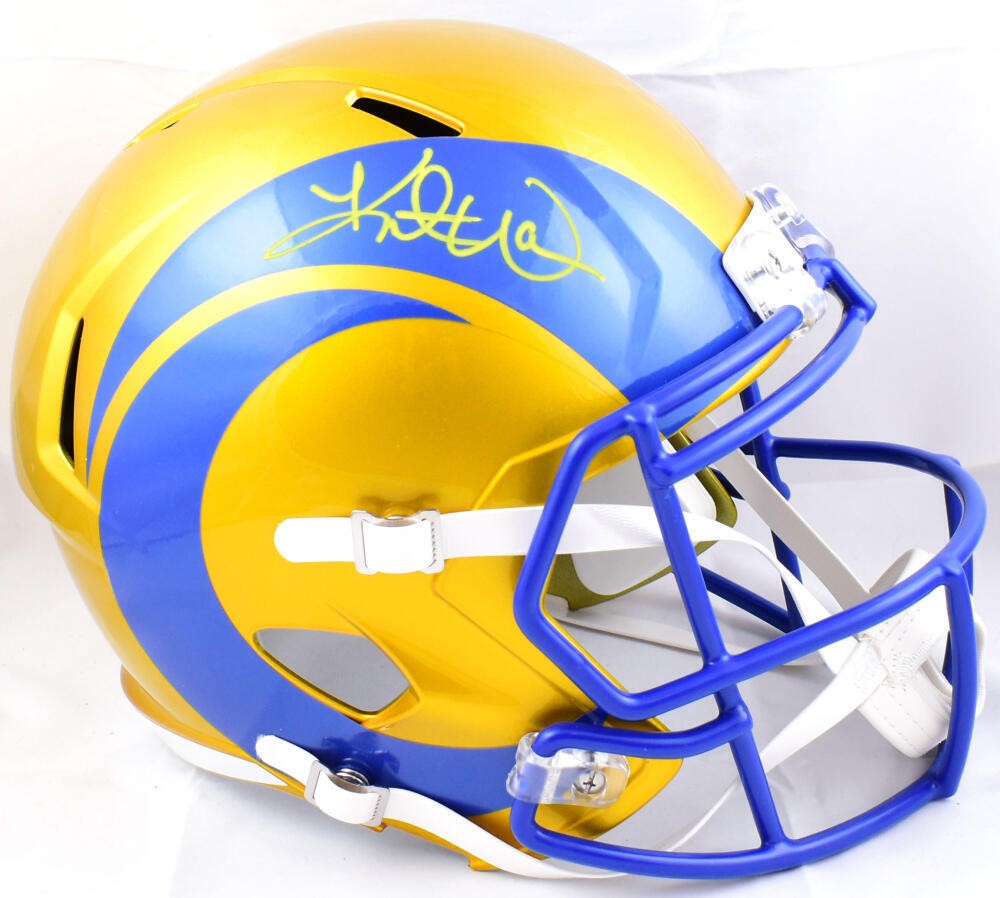 Kurt Warner Signed Rams Full Size Flash Speed Helmet