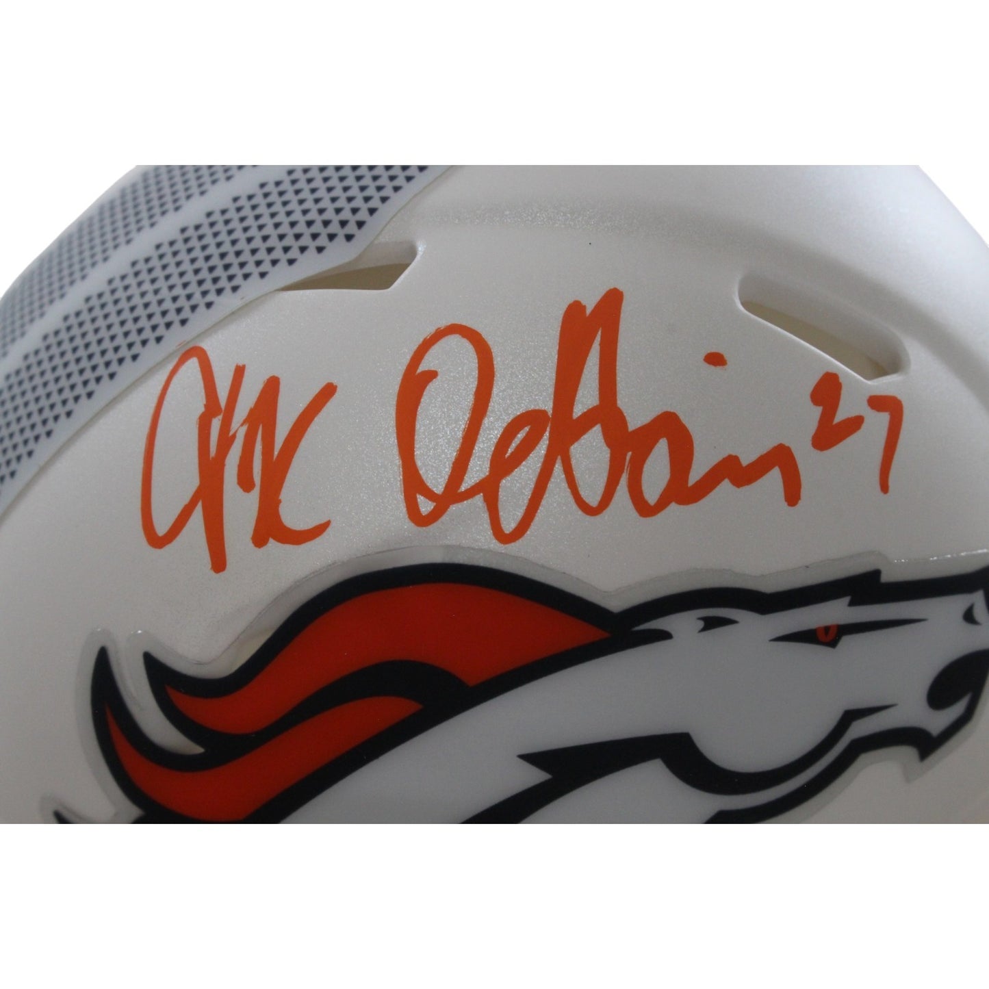 JK Dobbins Signed Denver Broncos 2024 Alternate Mini Helmet