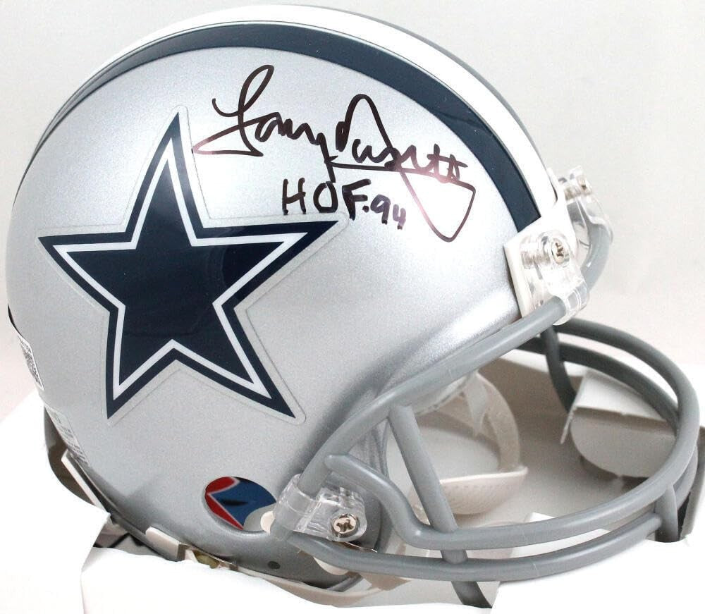 Tony Dorsett Autographed Dallas Cowboys Mini Helmet with HOF 94 Inscription