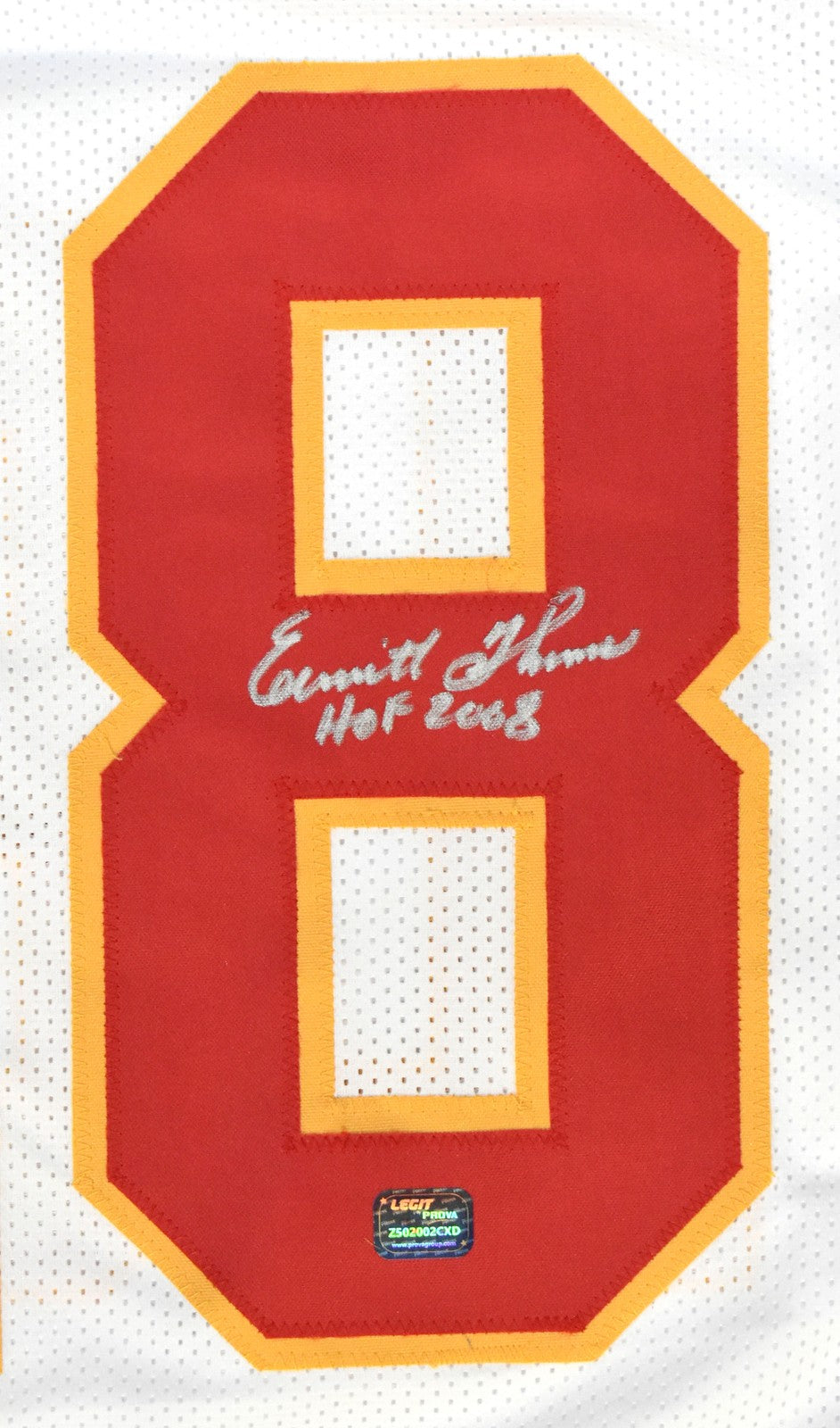 Emmitt Thomas Signed Kansas City Chiefs White Custom Jersey