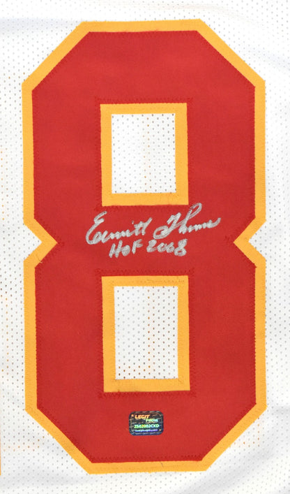 Emmitt Thomas Signed Kansas City Chiefs White Custom Jersey