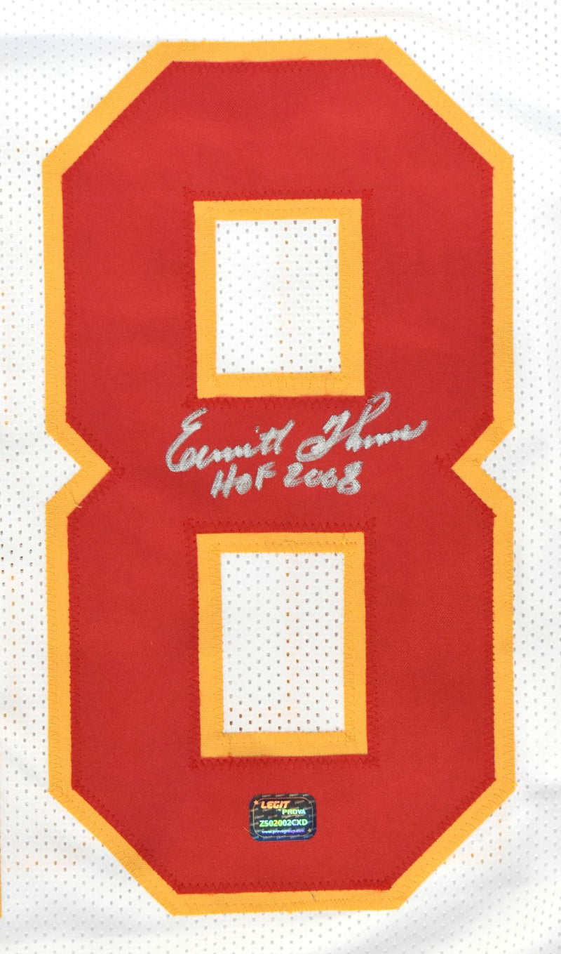 Emmitt Thomas Signed Kansas City Chiefs White Custom Jersey