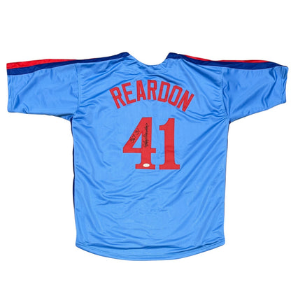 Jeff Reardon Montreal Expos Autographed Blue Custom Jersey (367 SV) JSA