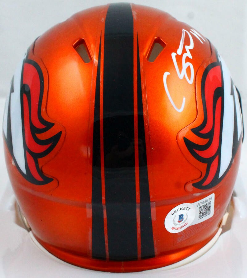 Courtland Sutton Signed Denver Broncos Flash Speed Mini Helmet