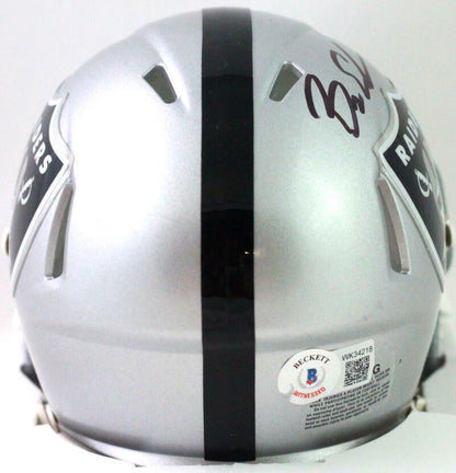 Bryan Edwards Signed Las Vegas Raiders Mini Helmet - "Just Win Baby" Inscription