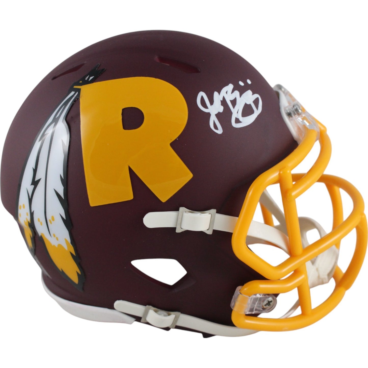 John Riggins Signed Washington Redskins AMP Mini Helmet (BAS)