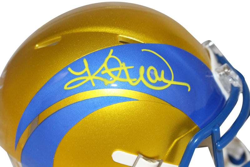 Kurt Warner Autographed Los Angeles Rams Flash Speed Mini Helmet BAS
