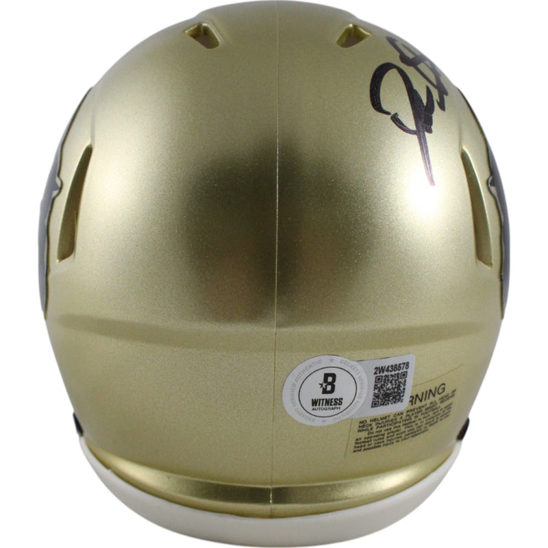 Deion Sanders Signed Colorado Buffaloes Gold Speed Mini Helmet