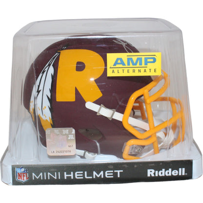 John Riggins Signed Washington Redskins AMP Mini Helmet Beckett BAS