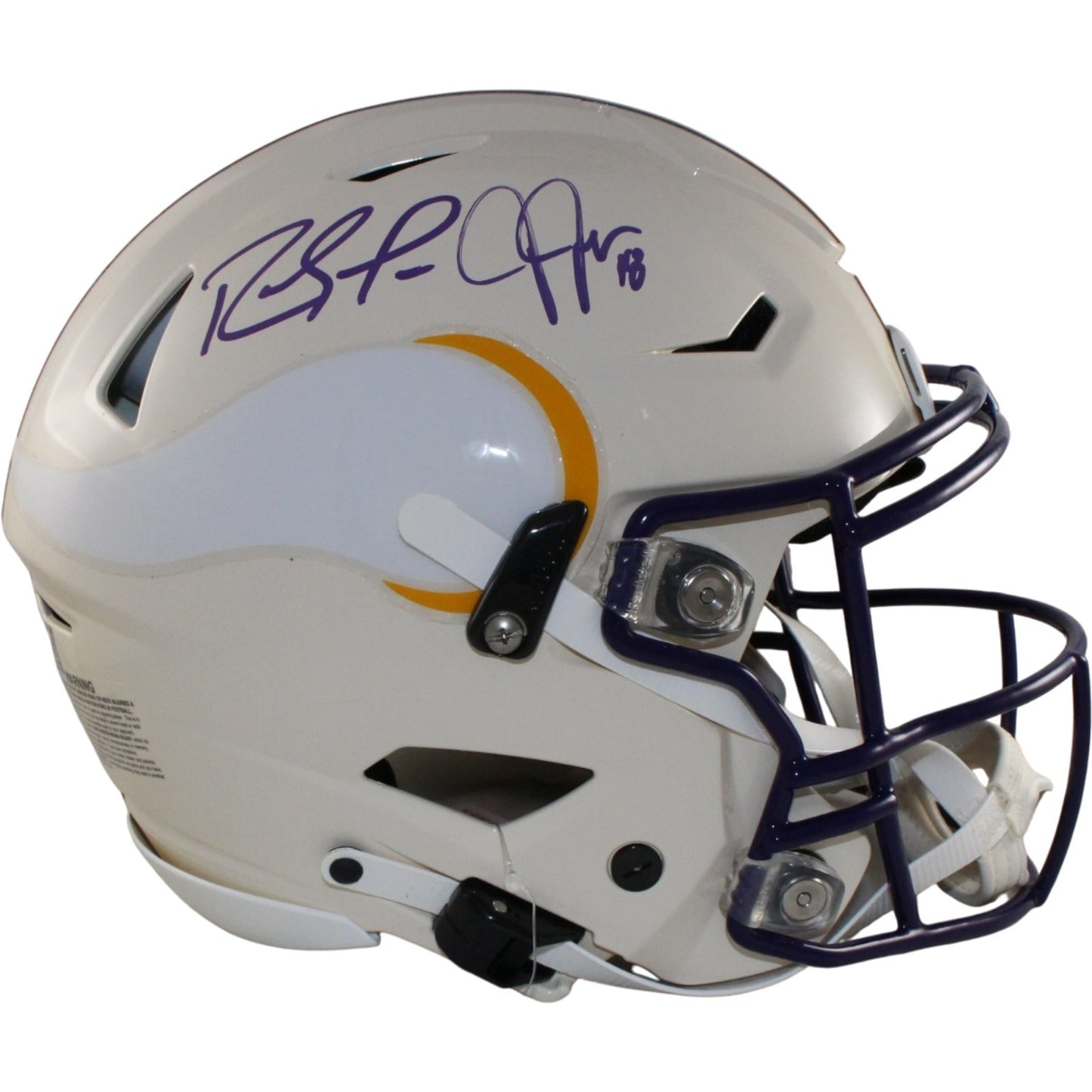 Randy Moss & Justin Jefferson Signed Minnesota Vikings SpeedFlex Helmet