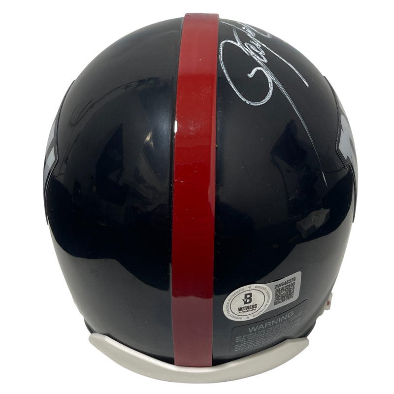 Lawrence Taylor Signed Giants Throwback Mini Helmet with "Bad MFer" Inscription