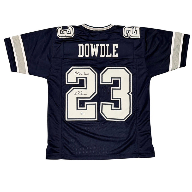 Rico Dowdle Signed Dallas Cowboys Custom Jersey Inscribed "We Dem Boyz!"