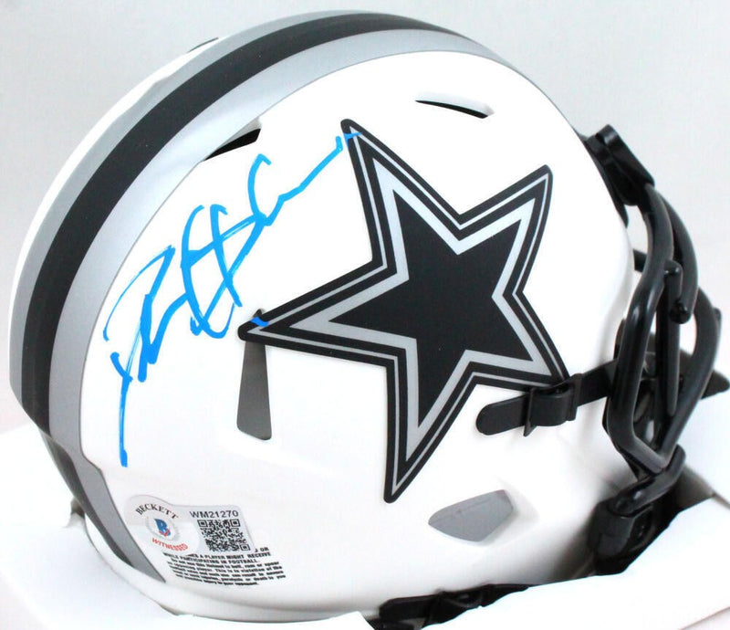 Deion Sanders Signed Dallas Cowboys Lunar Riddell Speed Mini Helmet
