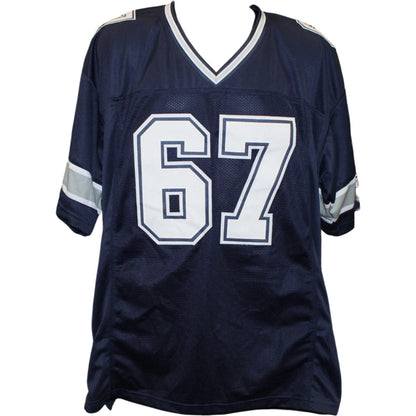 Russell Maryland Signed Blue Pro Style Jersey