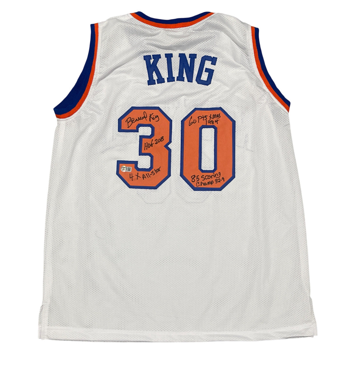 Bernard King Signed New York Knicks Custom Jersey (4 Inscriptions) BAS