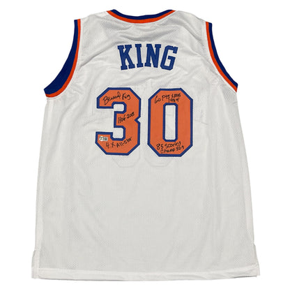 Bernard King Signed New York Knicks Custom Jersey (4 Inscriptions) BAS