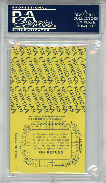 Bo Schembechler Signed Michigan vs Oregon State Ticket Stub PSA