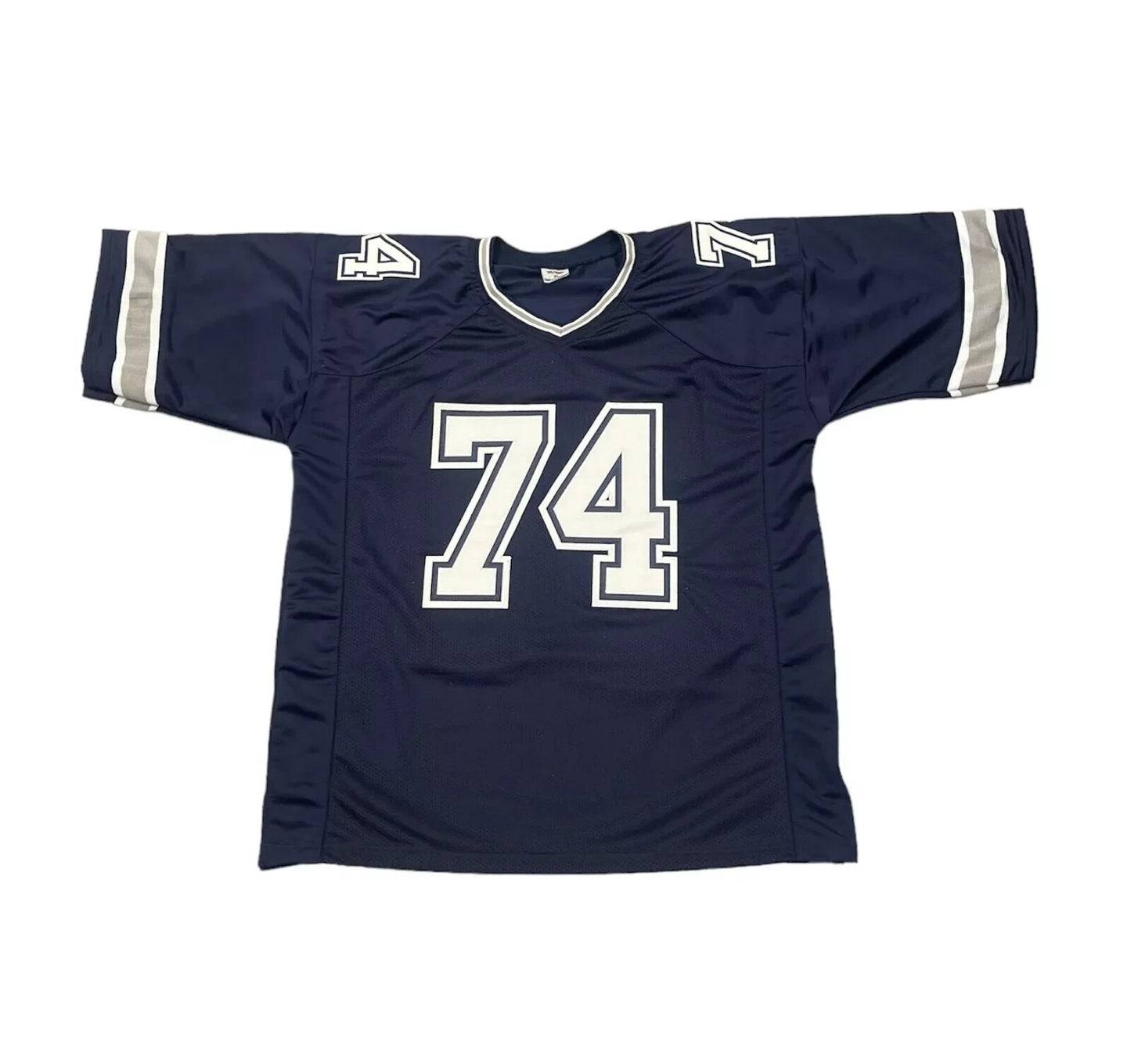 Bob Lilly Signed Dallas Cowboys Navy Custom Jersey (4 Inscriptions) BAS