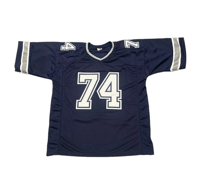 Bob Lilly Signed Dallas Cowboys Navy Custom Jersey (4 Inscriptions) BAS
