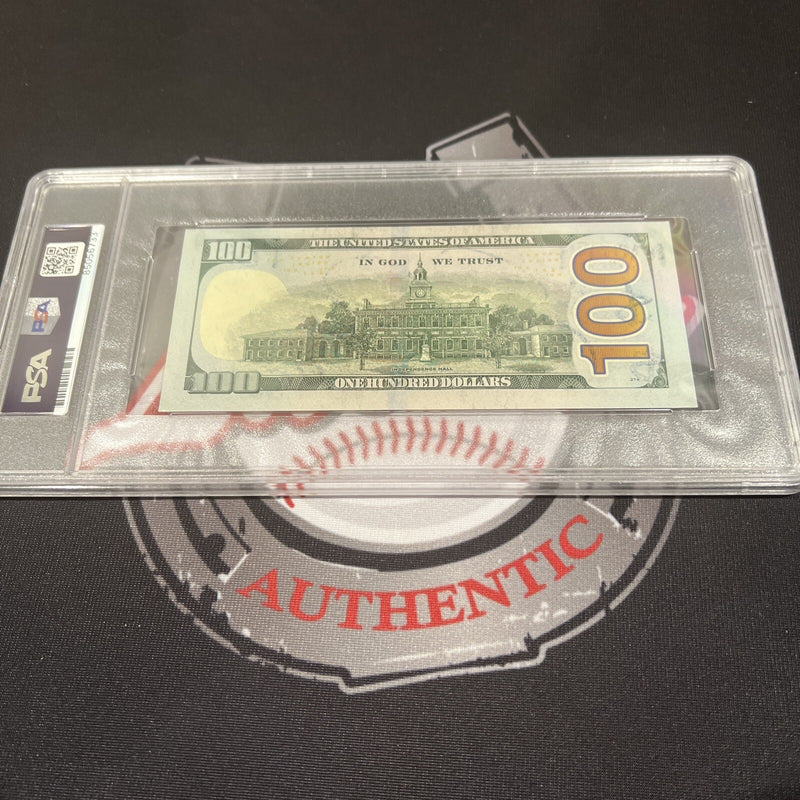 Floyd Mayweather Jr. Signed $100 Bill with Inscriptions PSA Auth