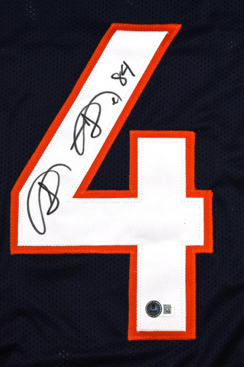Shannon Sharpe Autographed Denver Broncos Custom Blue Jersey