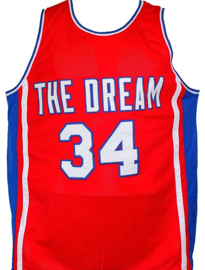Hakeem Olajuwon Signed Red College Style Jersey